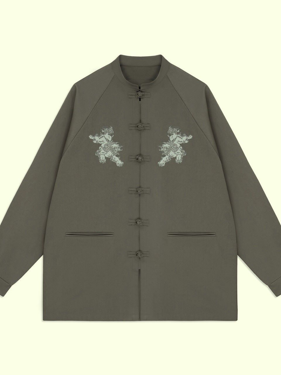 Рубашка RICE CHINESE SHIRT LION GREEN