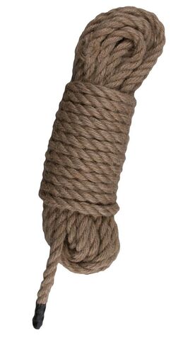 Пеньковая веревка для связывания Hemp Rope - 5 м. - Easy toys Fetish Collection ET256BRN