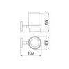 Allen Brau Priority 6.31002-BN Стакан, цвет: белый, никель