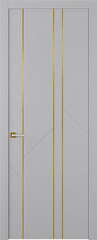 Дверь Флекс 1 Молдинг Золото / Цвет Эмаль светло - серый / Двери Belwooddoors