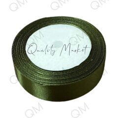 Лента атласная 2,5 см 25 ярдов (хаки) №055