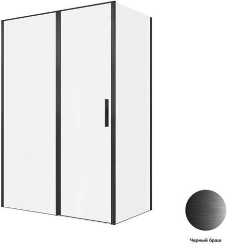 Allen Brau Priority 3.31036.BBA + 3.31042.BBA Душевой уголок, 140x80, цвет: чёрный