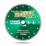 Алмазный турбо диск MESSER-DIY диаметр 230 мм для резки гранита и мрамора