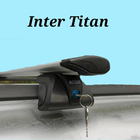 Багажник Интер Титан с замком на рейлинги с крыловидной поперечиной 120 см.
