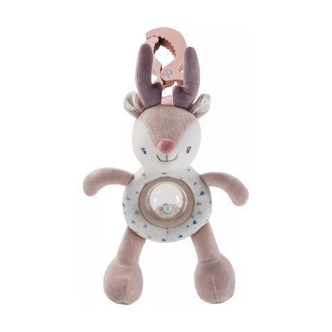 Yumşaq Oyuncaq \PETITE&MARS Vibrating & Spinning Rattle toy on the clip deer Suzi