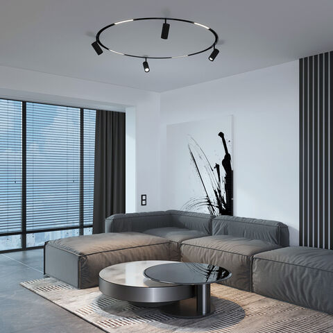 Трековый светильник Elektrostandard Slim Magnetic для радиусного шинопровода 20W 4200K Comfi Ø 800мм 85187/01 черный