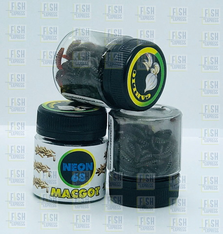 Опарыш  (имитация) NEON 68  MOTOR OIL ЧЕСНОК 12мм/216 шт в банке (продажа от 3 банок)