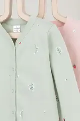 кофточка для новорожденных  К 300450-2уп/клубничный мусс,ландыши