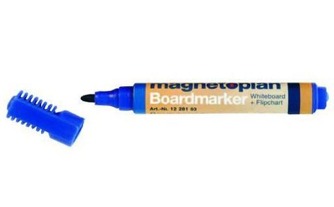 Набор синих маркеров Magnetoplan для досок и бумаги (Board / Flipchart Marker), 4 шт (1228103)