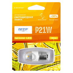Светодиодная автолампа MTF Light серия Night Assistant 12В, 2.5Вт, P21W, янтарный