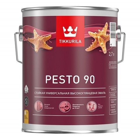 Tikkurila Euro Miralkyd Pesto 90/Тиккурила Евро Миралкид Песто 90 эмаль высоко глянцевая