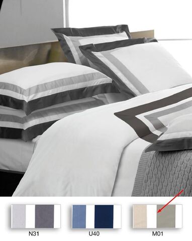 Постельное белье 2 спальное евро Mirabello Two Tones M01 Beige бежевое