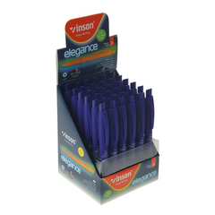 Ручка шариковая, масляная, автоматическая, Vinson, синие чернила, серия "VINSON elegance", 36 шт