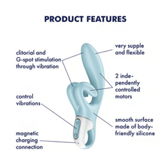 Вибратор-кролик Satisfyer Touch me голубой