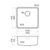 Omoikiri 4997420 кухонная мойка Omi 43-U/I Ultra-GB нерж. сталь/графит