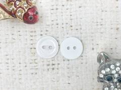 Пуговицы, d 1,2 см, 2 прокола, молочный