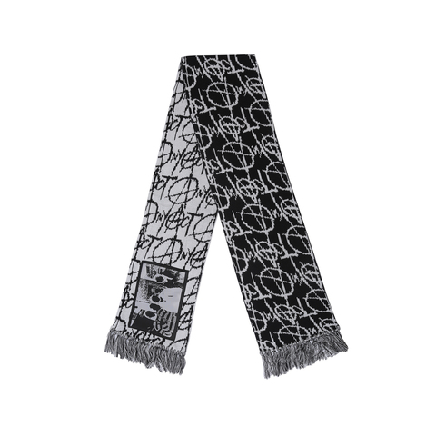 ANY ACT "LOGO" SCARF (GREY/BLACK)