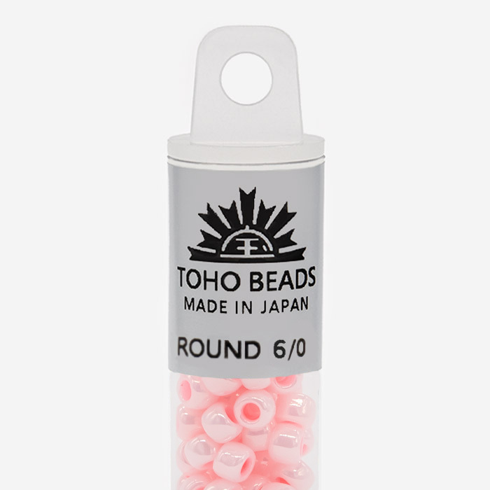 Японский бисер TOHO Round 6/0 (№811), непрозрачный пастельный глянцевый