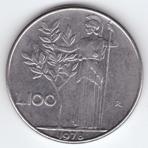 100 лир  Италия (случайный год)