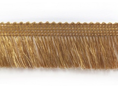 Бахрома-щётка  металлизированная люрекс 3,5см золото