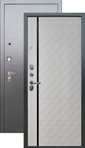 Теплая дверь входная Аргус Люкс 3К Тори, 2 замка, 1,8 мм металл, (серебро антик+милк софт)