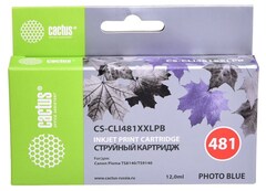Картридж струйный Cactus CS-CLI481XXLPB фото голубой (12.2мл) для Canon Pixma TS8140/TS9140