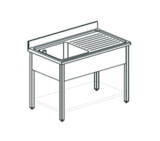 фото 2 ВАННА МОЕЧНАЯ APACH CHEF LINE LS136-54RW на profcook.ru