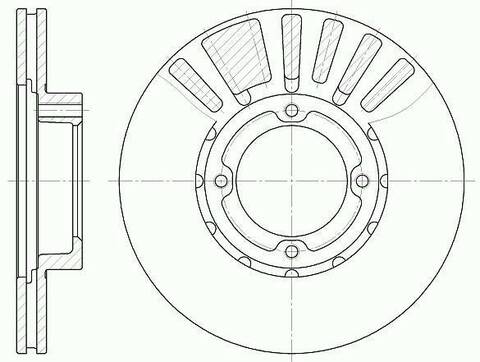 Диск тормозной вентилируемый G-brake  GR-02701