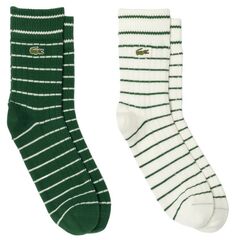 Носки теннисные Lacoste Short Striped Cotton Socks 2P