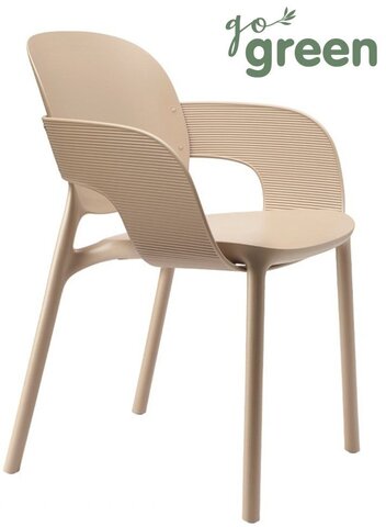 Кресло пластиковое Scab Design Hug Go Green, тортора
