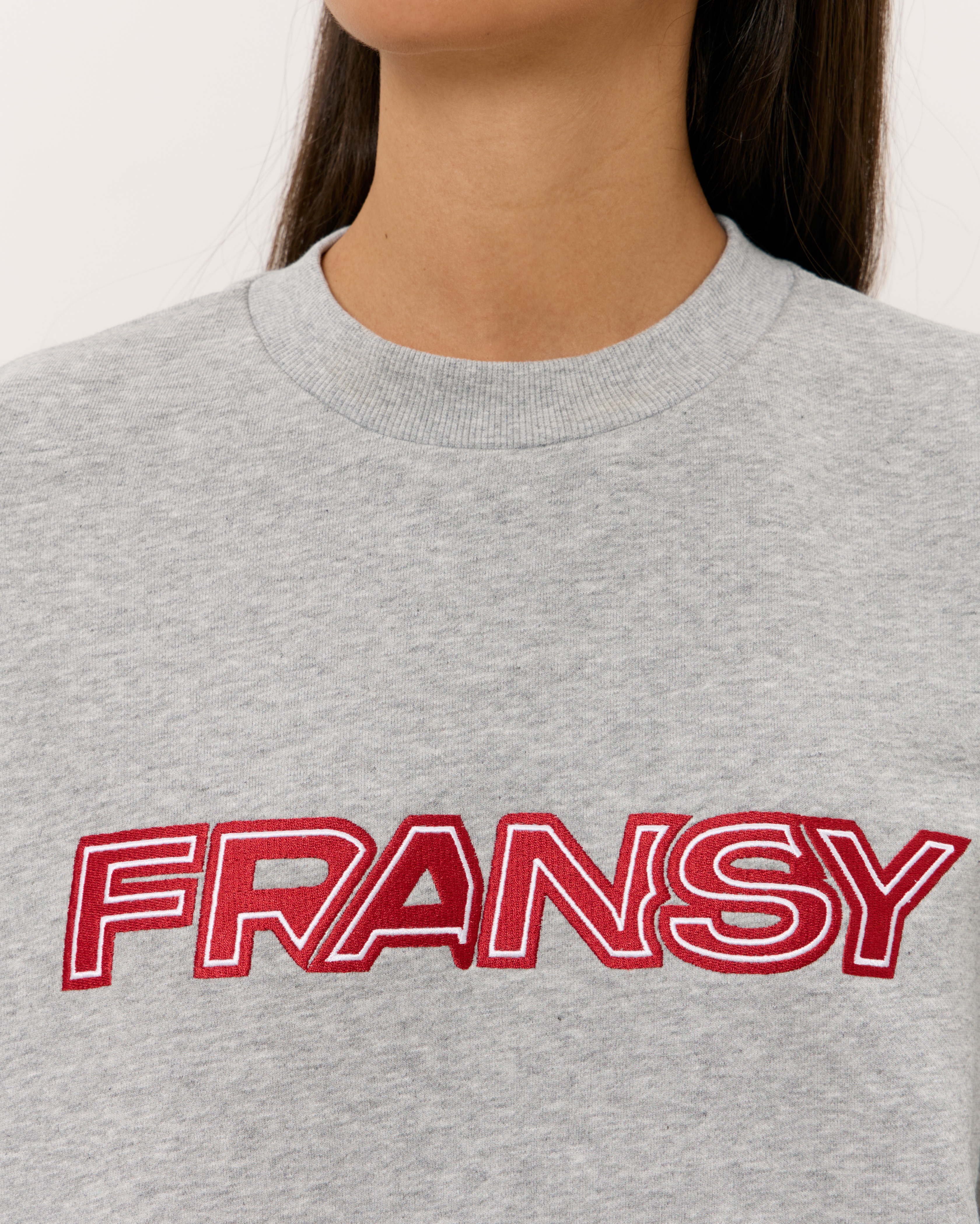 Свитшот FRANSY, серый меланж