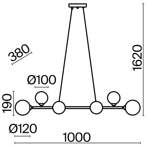 Подвесной светильник Freya Globos FR5222PL-08B1