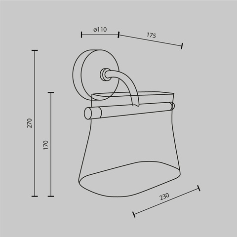 Настенный светодиодный светильник Maytoni Cabaret MOD170WL-L8BS3K2