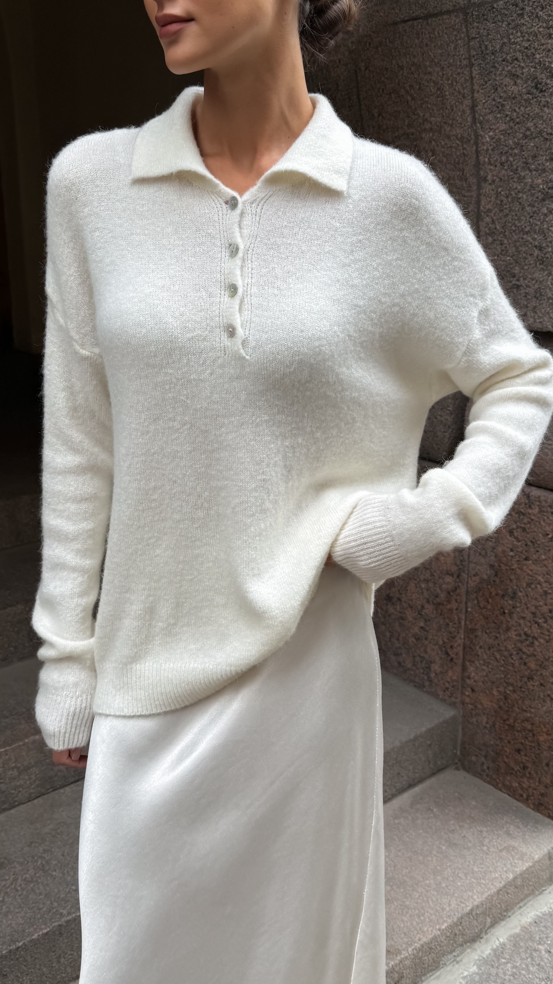 Трикотажное поло с альпакой