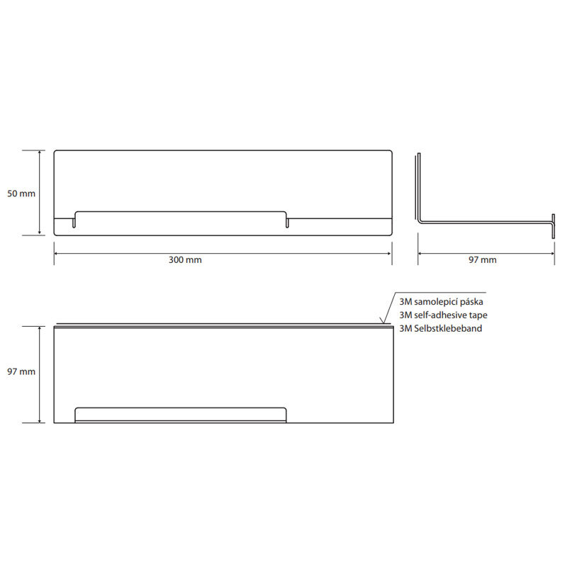 полка для душевой Bemeta нержавейка