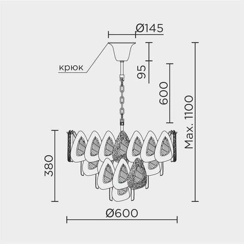 Подвесная люстра Modelux ML.6775.600 GD