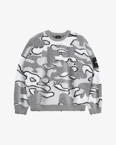 Свитер Heartz Optical серый камуфляж