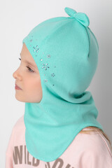 шапка  для девочки  КВ 20253/светлая бирюза