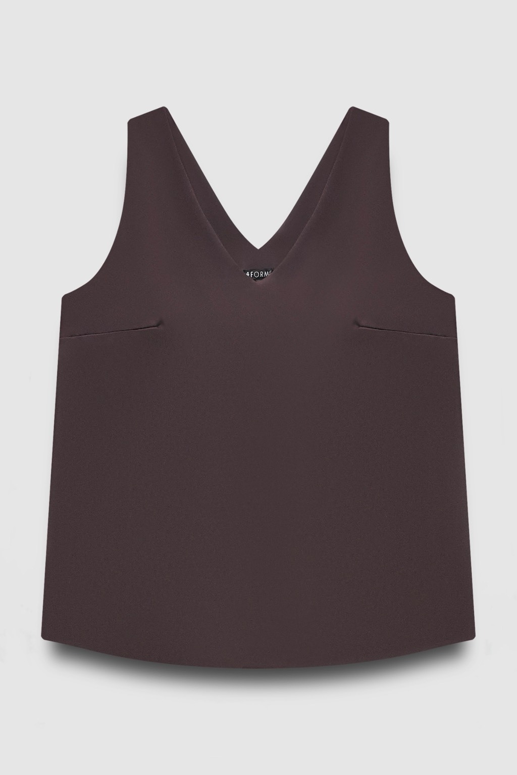 Топ двухслойный на широких бретелях, шоколад