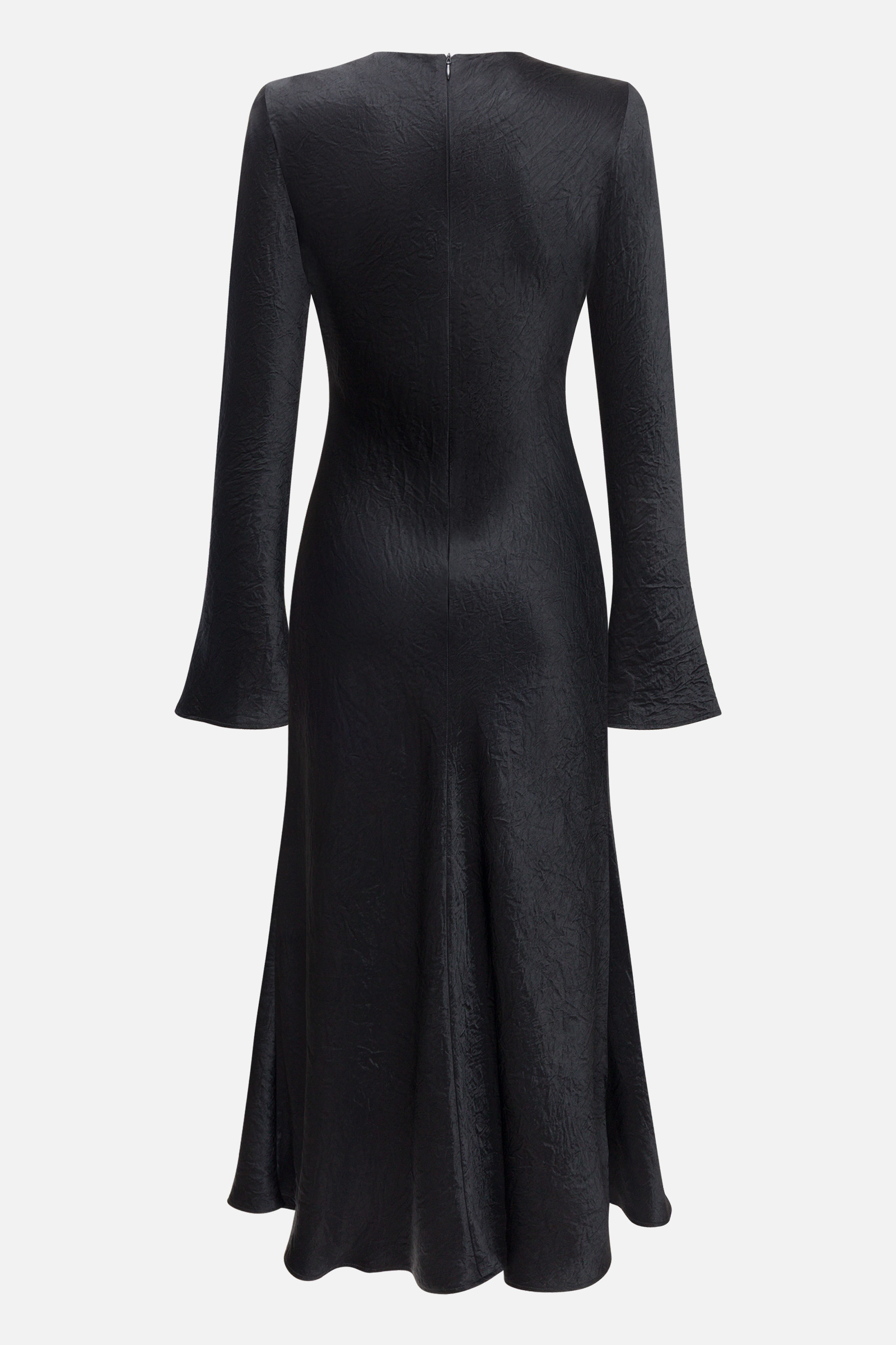 Платье-миди из жатого атласа