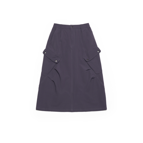 Юбка Nothomme Blue Raised-Knit Slant-Pocket Work Skirt "Gray Purple"