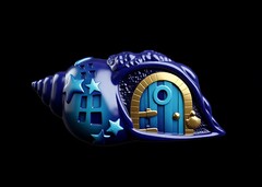 Силиконовый молд № 418 Домик ракушка № 1 серия домики для гномов и фей)