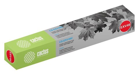 Картридж лазерный Cactus CS-EXV49C C-EXV49C C голубой (19000стр.) для Canon IR C3320, C3320i, C3325i, C3330i, C3500, C3520i MFP, C3525i MFP, C3530i MFP