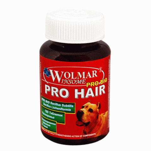 Wolmar(Волмар)  Winsome Pro Bio Pro Hair для собак для кожи и шерсти 180 таб.