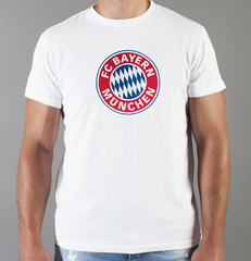 Футболка с принтом FC Bayern Munchen (ФК Бавария) белая 007