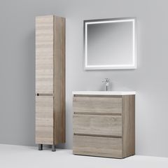 Тумба с раковиной напольная 75 см, 3 ящика, светлый дуб AM.PM Gem S - M91FSX0752OF