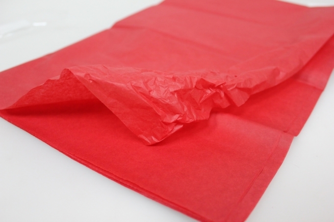 Упаковочная бумага, Тишью (76*50см), Красная, 10 листов.