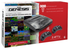 SEGA Retro Genesis Modern Wireless + 300 игр + 2 беспроводных джойстика 2.4ГГц (модель: ZD-02c, Серия: ZD-00)