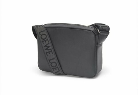 Сумка-мессенджер Loewe Xs в стиле милитари из мягкой гладкой телячьей кожи и жаккарда