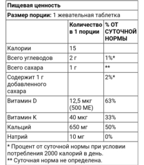 Viactiv, Кальций и укрепление костей, молочный шоколад, 180 жевательных таблеток